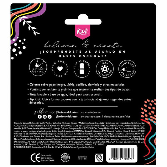 💕✨Marcador para Colorear Grueso Surtido Blíster con 8 Piezas Kiut✨✨✨