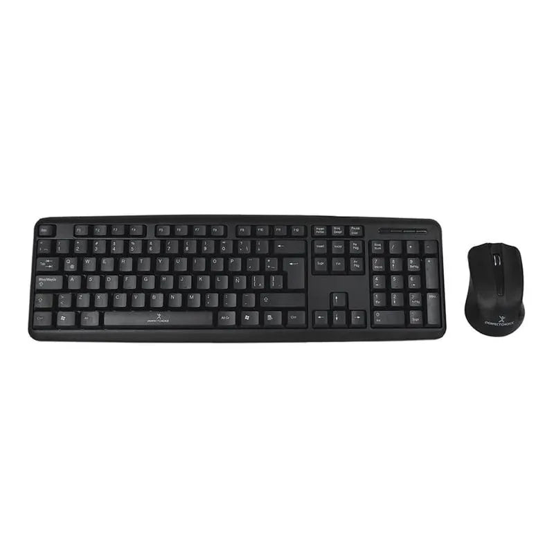 Juego de Teclado con Mouse USB Negro Antiderrames Perfect Choice