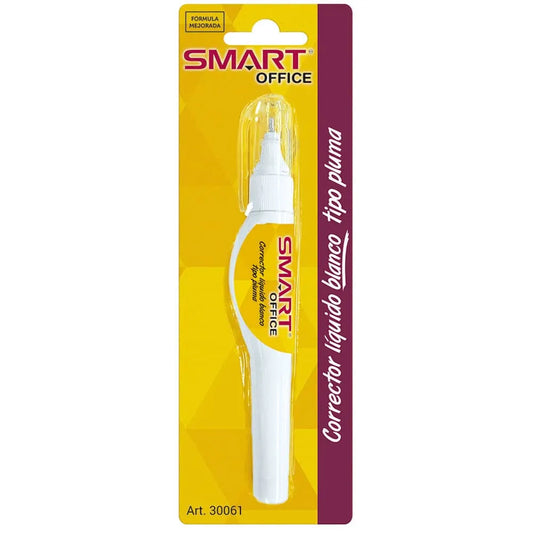 Corrector Líquido Blanco Tipo Pluma 7 ml Blíster Smart✔👍✨✨🙌