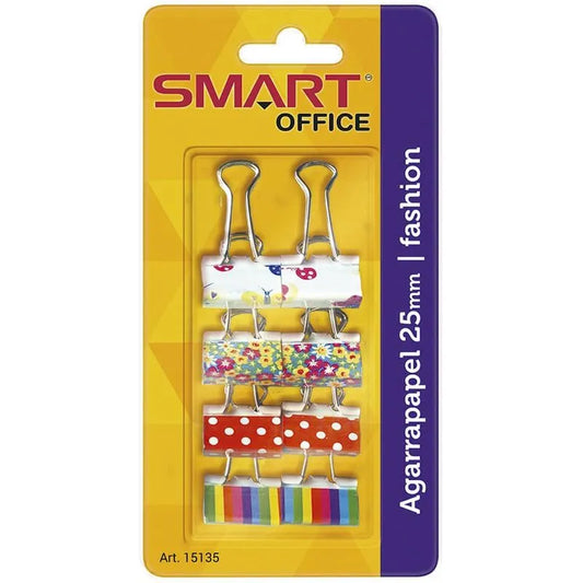 Agarrapapel de 25 mm Fashion Blíster con 8 Piezas Smart