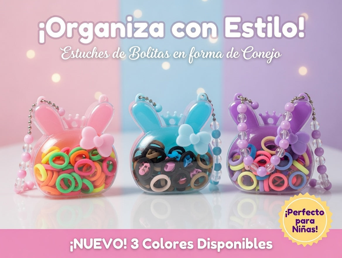 💕✨ESTUCHE DE LIGUITAS EN FORMA DE CONEJO 🐰🐰🐰💗💖💥